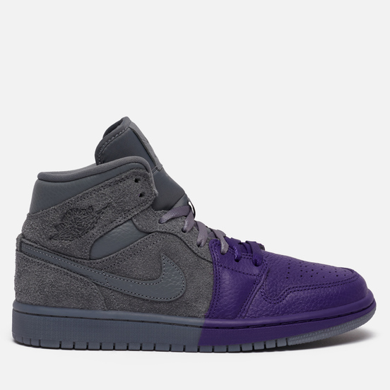 Женские кроссовки Jordan x Sheila Rashid Wmns Air Jordan 1 Mid SE Unite Cool Grey/Cool Grey/Field Purple