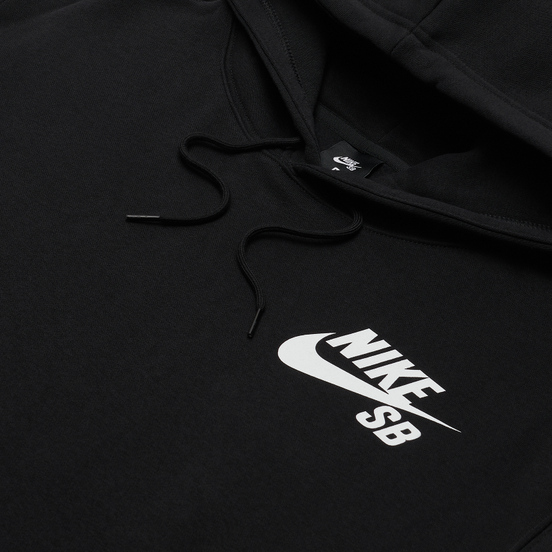Мужская толстовка Nike SB Icon Essential Logo Hoodie Black/White