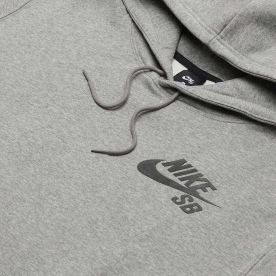 Мужская толстовка Nike SB Icon Essential Logo Hoodie Dark Grey Heather/Black