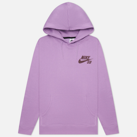 Мужская толстовка Nike SB Icon Essential Logo Hoodie, цвет фиолетовый, размер XS
