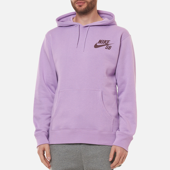 Мужская толстовка Nike SB Icon Essential Logo Hoodie Violet Star/Dark Wine