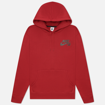 Мужская толстовка Nike SB Icon Essential Logo Hoodie, цвет красный, размер XXL