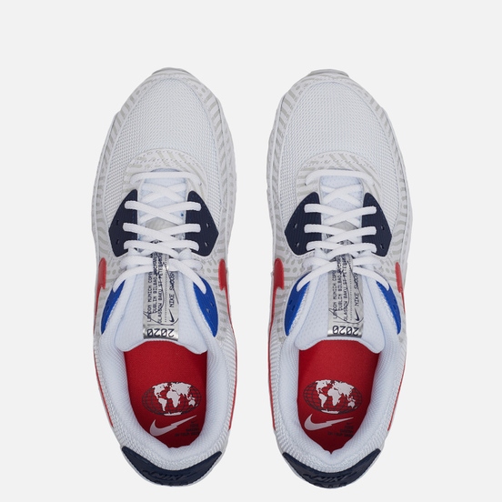 Мужские кроссовки Nike Air Max 90 Euro Tour White/University Red/Midnight Navy
