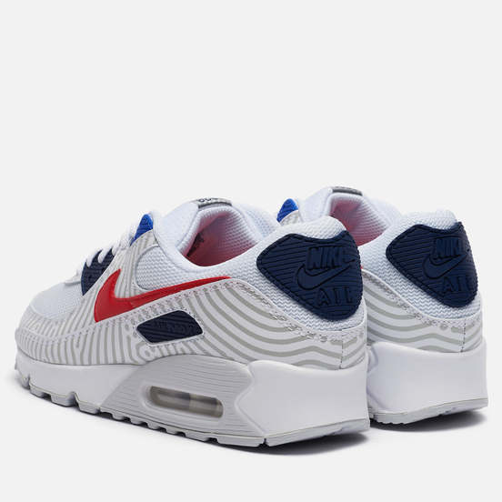 Мужские кроссовки Nike Air Max 90 Euro Tour White/University Red/Midnight Navy