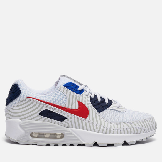 Мужские кроссовки Nike Air Max 90 Euro Tour White/University Red/Midnight Navy