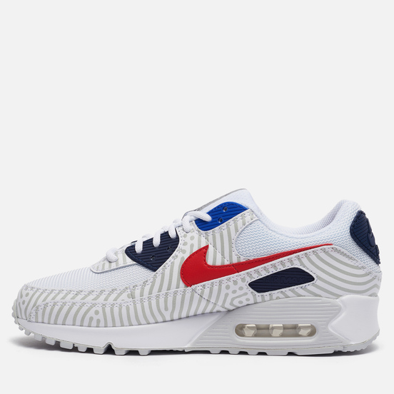 Мужские кроссовки Nike Air Max 90 Euro Tour White/University Red/Midnight Navy