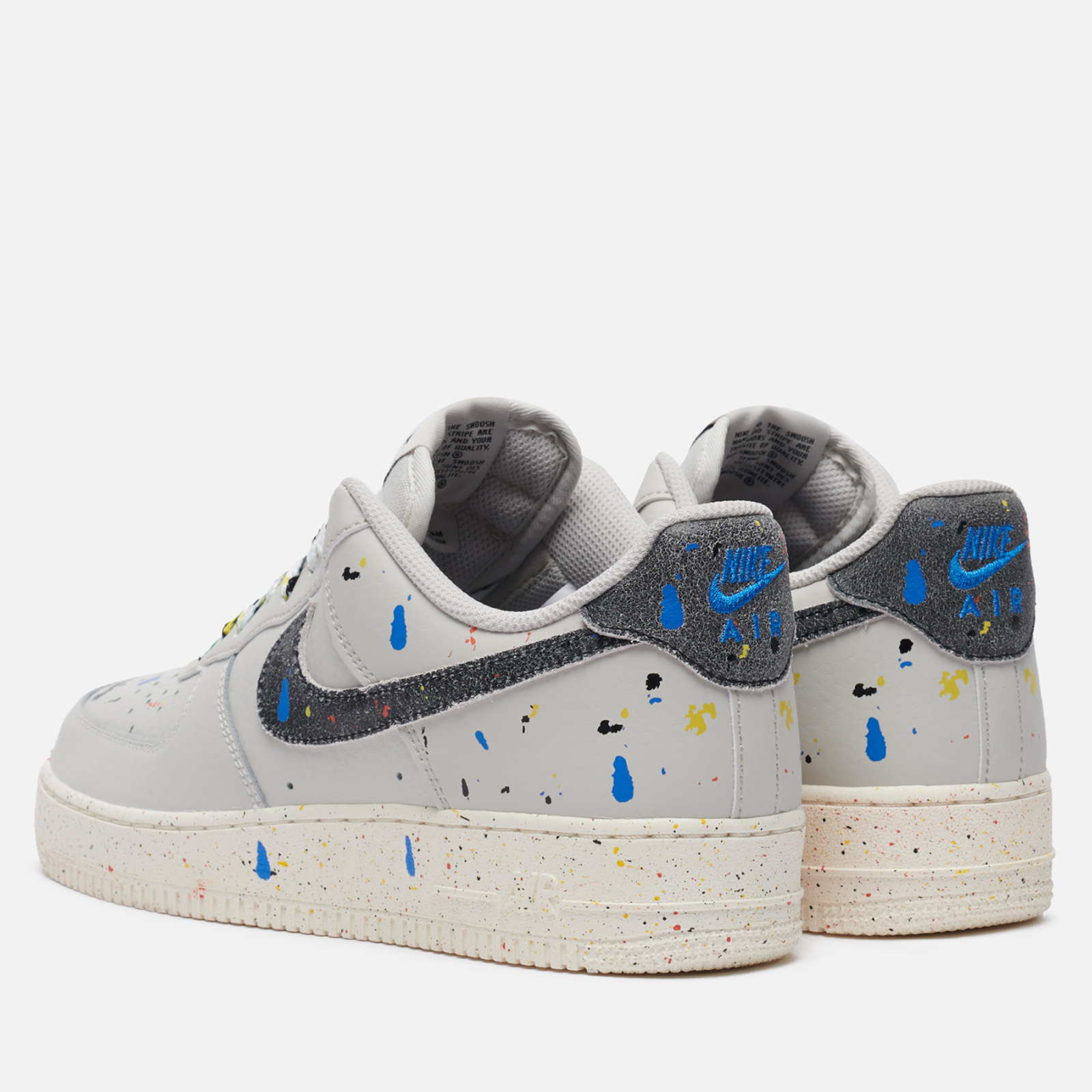 air force 1 paint splatter black