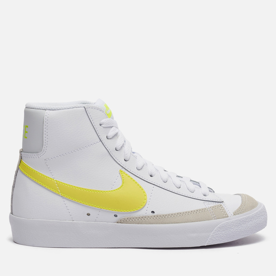 Женские кроссовки Nike Blazer Mid 77 White/Lemon Venom/Pure Platinum/Fossil