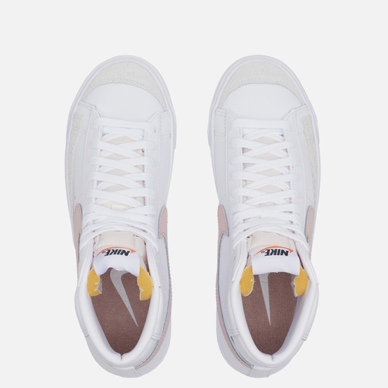 Женские кроссовки Nike Blazer Mid 77 White/Pink Oxford/Black/Summit White