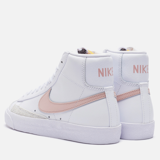 Женские кроссовки Nike Blazer Mid 77 White/Pink Oxford/Black/Summit White