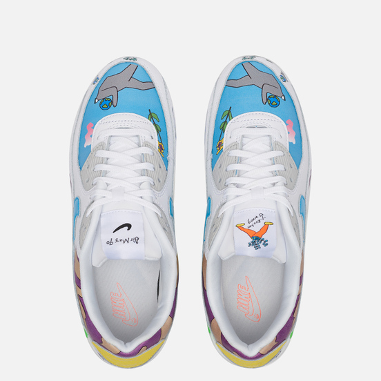 Кроссовки Nike x Ruohan Wang Air Max 90 QS Flyleather Multi-Color/Multi-Color