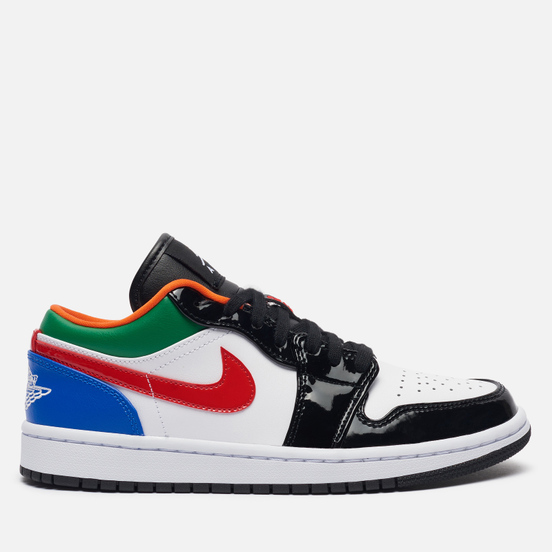 Женские кроссовки Jordan Wmns Air Jordan 1 Low SE Multi-Color Black Toe White/White/Hyper Royal/University Red