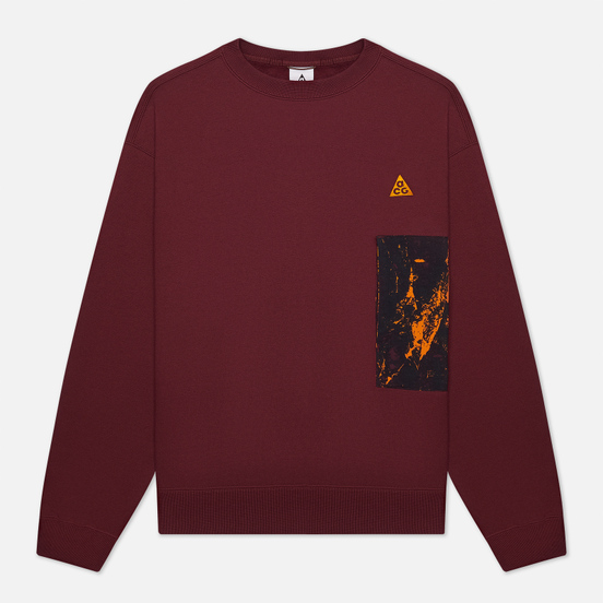 Мужская толстовка Nike ACG NRG All Over Print Crew Night Maroon