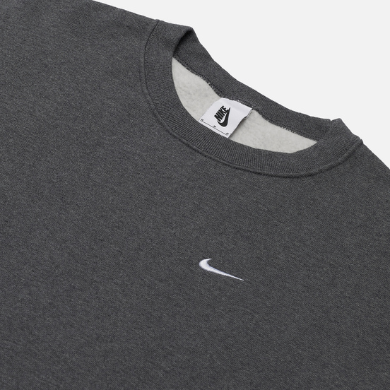 Мужская толстовка Nike NRG Washed Crew Charcoal Heathr/White