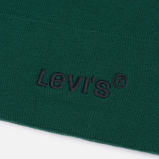 Шапка Levi's Wordmark Beanie Regular Green