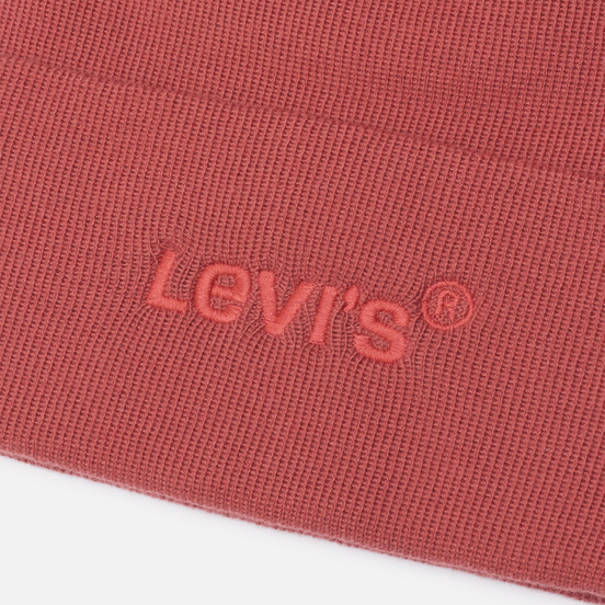 Шапка Levi's Wordmark Beanie Dull Red