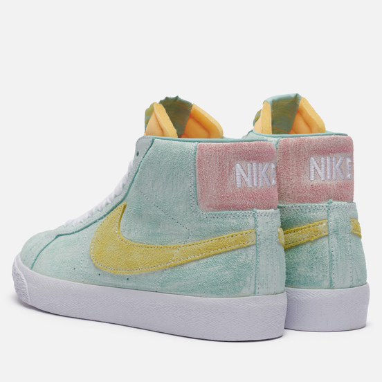 Мужские кроссовки Nike SB Zoom Blazer Mid PRM Light Dew/Light Zitron/Green Glow