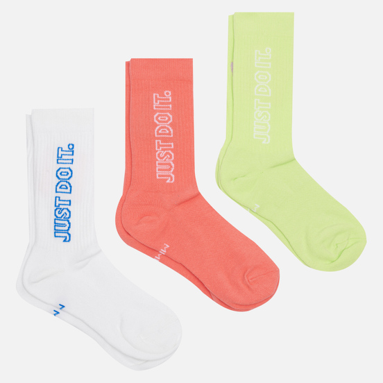 Комплект носков Nike 3-Pack Everyday Essential Red/White/Lime
