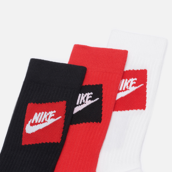 Комплект носков Nike 3-Pack Everyday Essential Black/White/Red