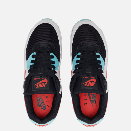 Женские кроссовки Nike Air Max 90 Summit White/Chile Red/Bleached Aqua