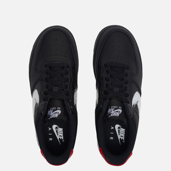 Мужские кроссовки Nike Air Force 1 07 LV8 Brushstroke Swoosh Black/White/University Red