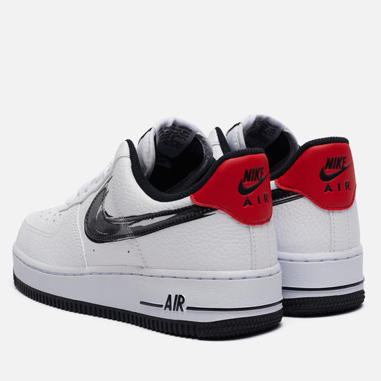Мужские кроссовки Nike Air Force 1 07 LV8 Brushstroke Swoosh White/Black/University Red