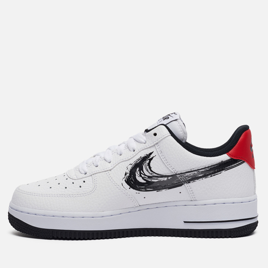 Мужские кроссовки Nike Air Force 1 07 LV8 Brushstroke Swoosh White/Black/University Red