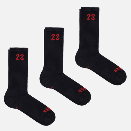 Комплект носков Jordan 3-Pack Essential Crew, цвет чёрный, размер 42-46 EU