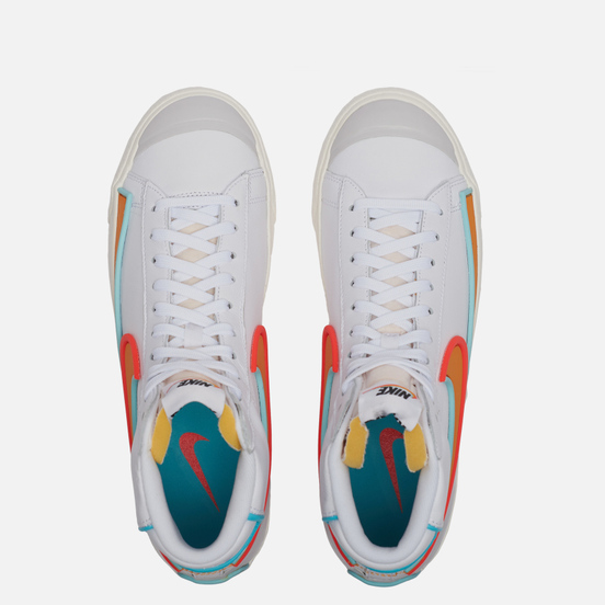 Мужские кроссовки Nike Blazer Mid 77 Infinite White/Kumquat/Aurora Green