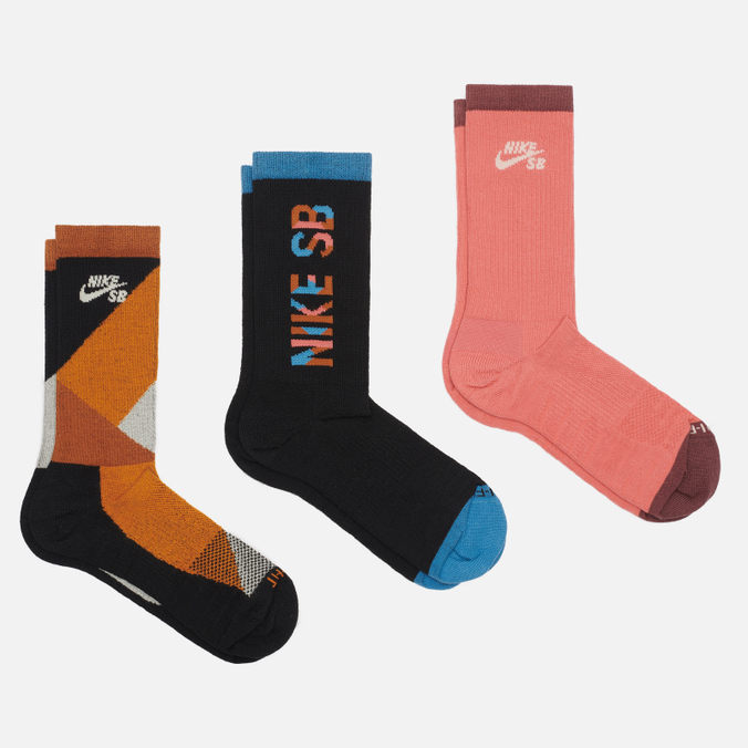 Комплект носков Nike SB, цвет комбинированный, размер 38-42