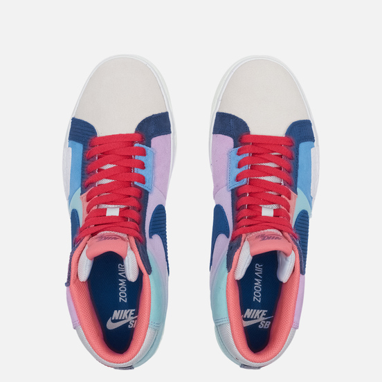 Мужские кроссовки Nike SB Zoom Blazer Mid Premium Mosaic Lilac/Court Blue/Copa/Dutch Blue
