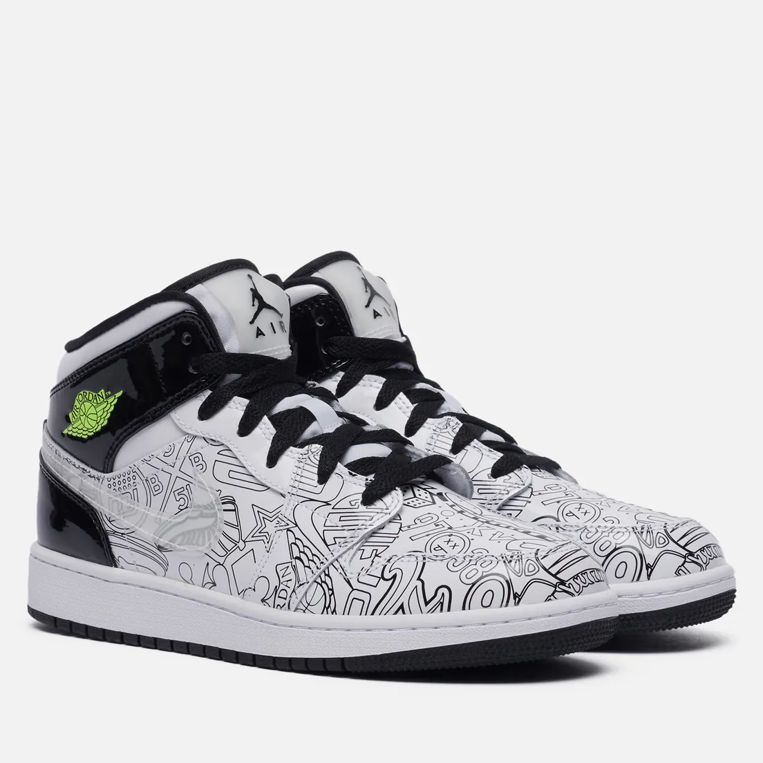 Jordan Подростковые кроссовки Air Jordan 1 Mid SE GS DIY