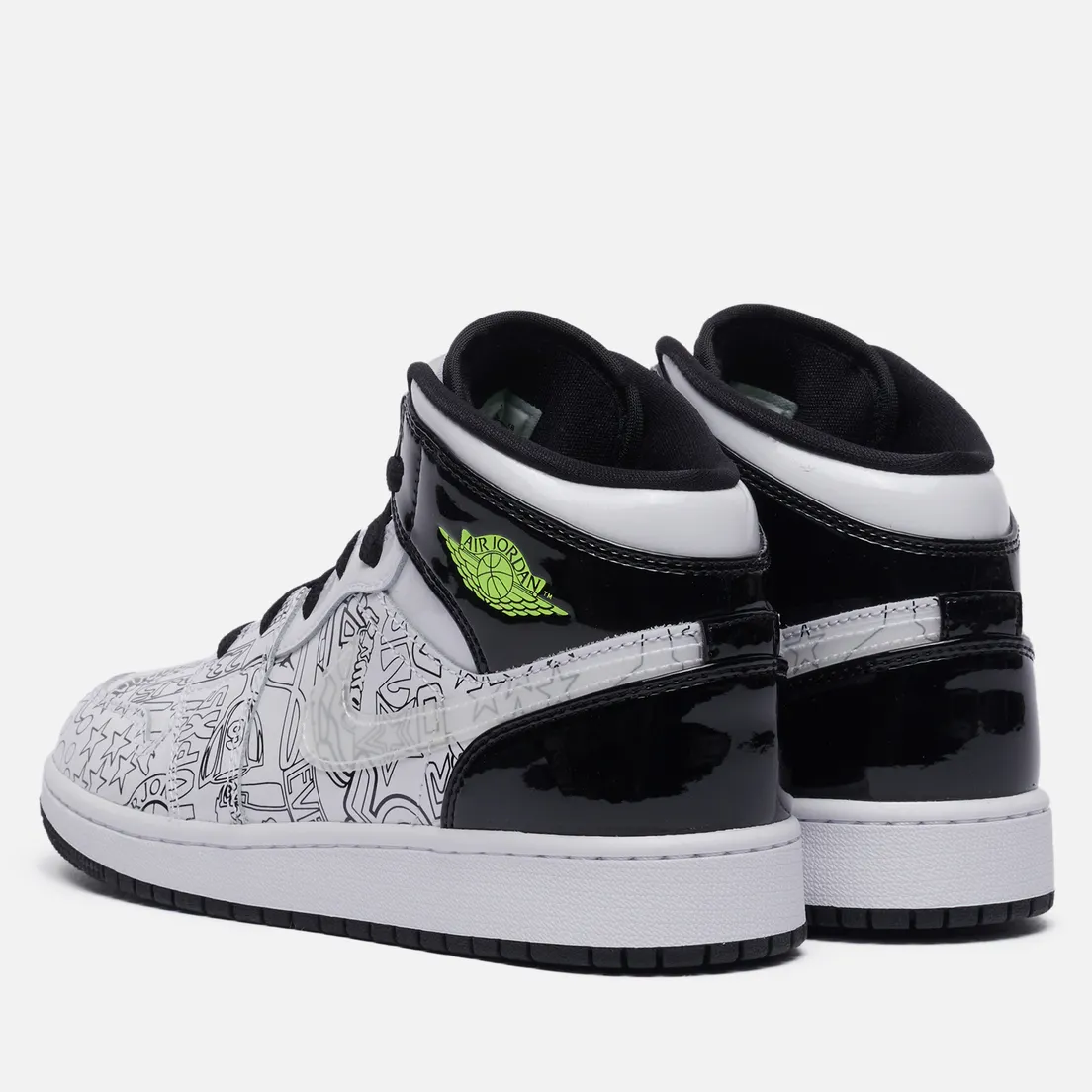 Jordan Подростковые кроссовки Air Jordan 1 Mid SE GS DIY