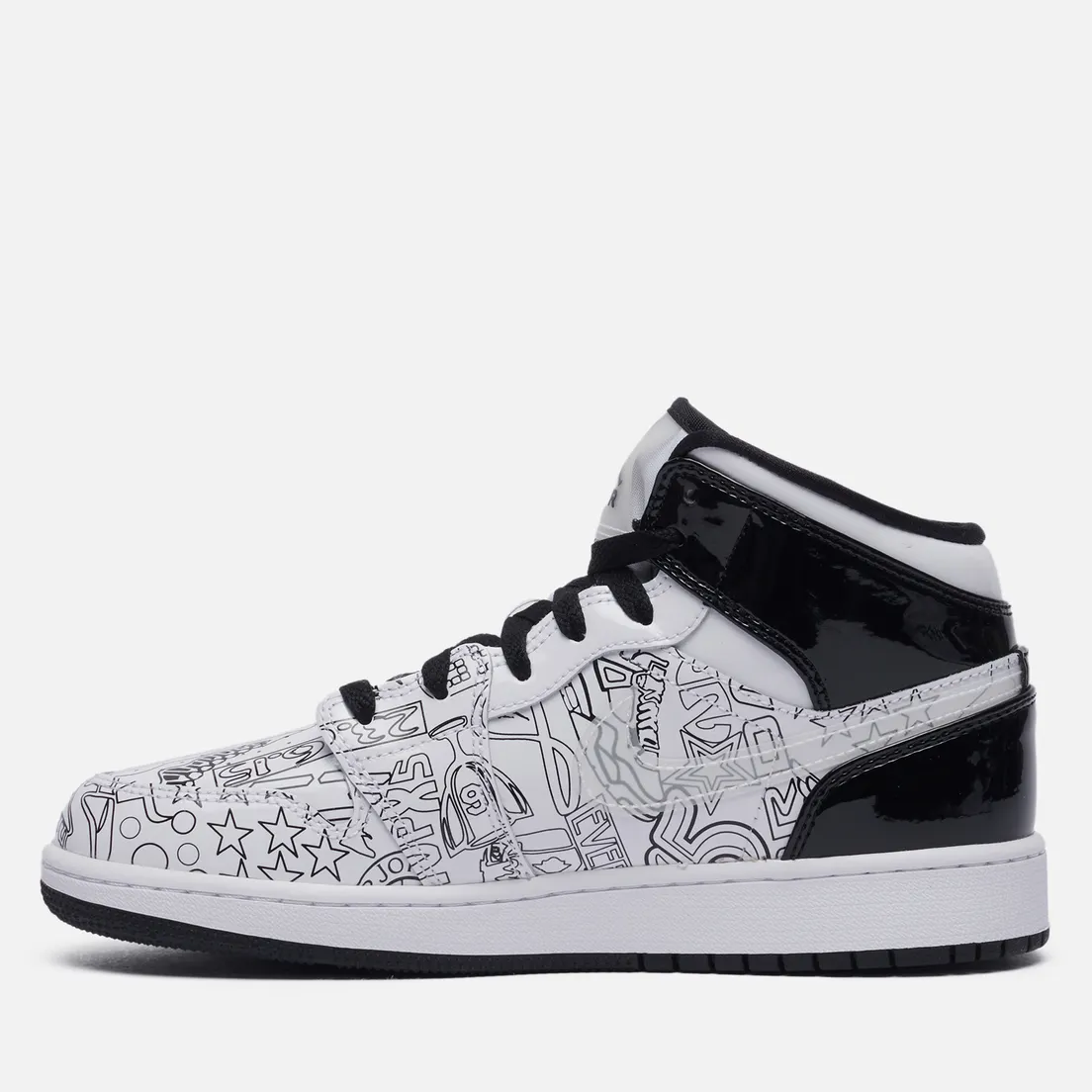 Jordan Подростковые кроссовки Air Jordan 1 Mid SE GS DIY
