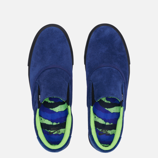 Кроссовки Nike SB Zoom Verona Slip Leo Blue Void/Black/Blue Void/Electric Green