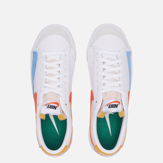 Женские кроссовки Nike Blazer Low 77 White/Orange/University Gold