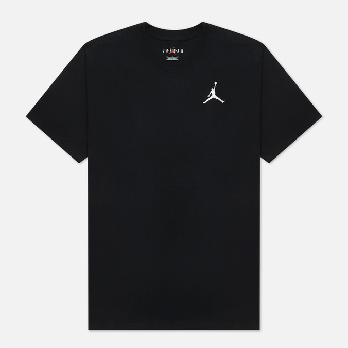 Мужская футболка Jordan, цвет чёрный, размер M DC7485-010 Jumpman Embroidered Crew - фото 1