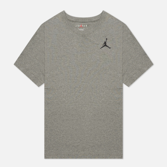 Мужская футболка Jordan Jumpman Embroidered Crew Carbon Heather/Black