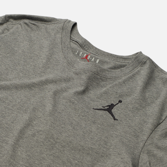 Мужская футболка Jordan Jumpman Embroidered Crew Carbon Heather/Black