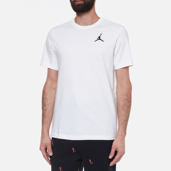 Мужская футболка Jordan Jumpman Embroidered Crew White/Black