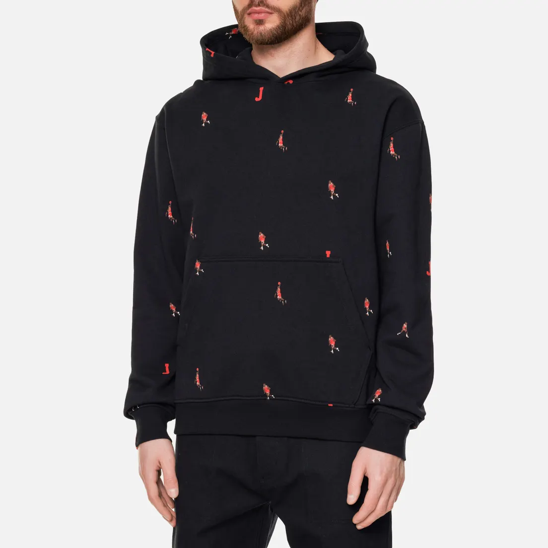 Jordan Мужская толстовка Essentials Jumpman AOP Fleece Hoodie