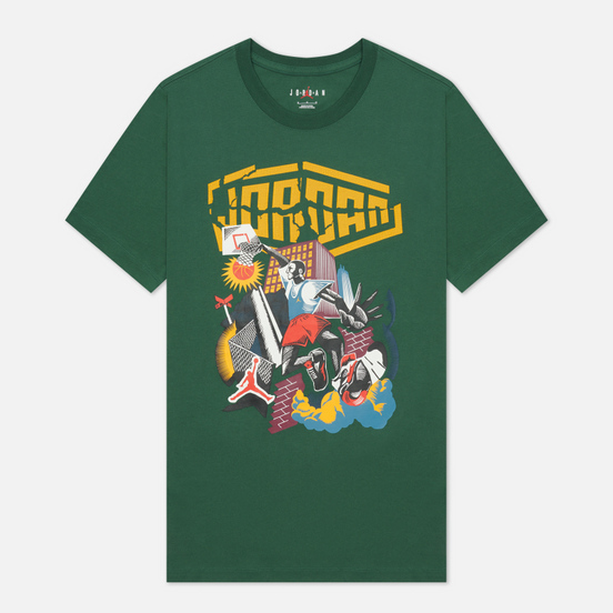 Мужская футболка Jordan Sport DNA GFX Crew Noble Green/Pollen/Bordeaux