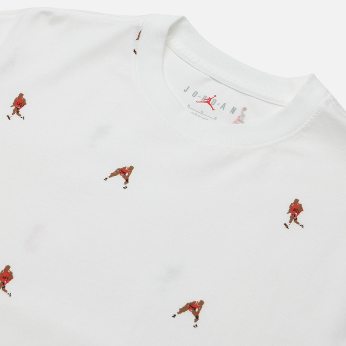 Мужская футболка Jordan, цвет белый, размер S DC9795-100 85 All Over Print Crew - фото 2