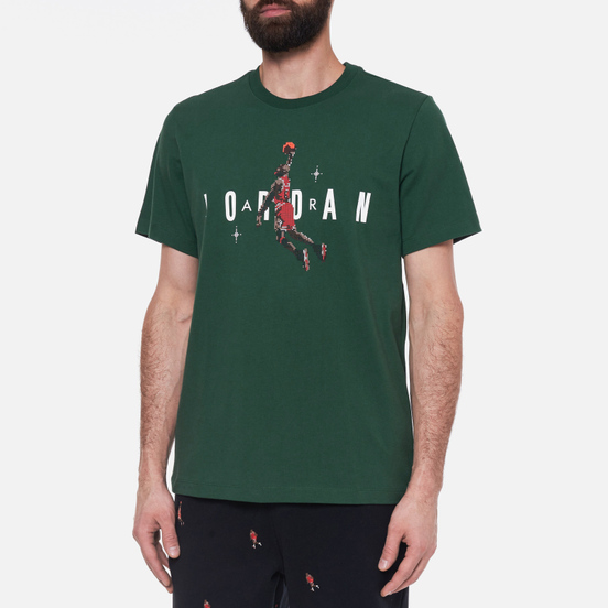 Мужская футболка Jordan Brand Crew Noble Green/White