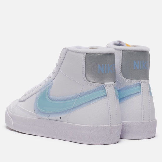 Женские кроссовки Nike Blazer Mid 77 White/Glacier Blue/Metallic Platinum
