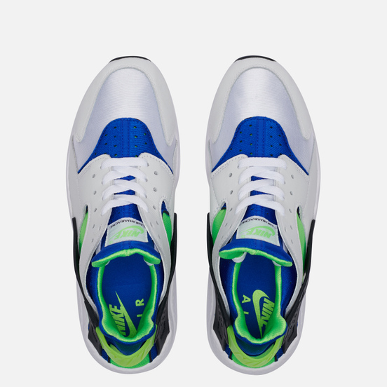Кроссовки Nike Air Huarache Scream Green White/Scream Green/Royal Blue/Black