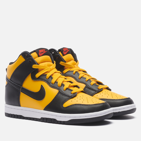 фото Мужские кроссовки nike dunk high retro, цвет жёлтый, размер 40 eu