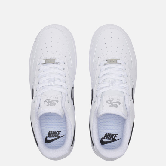 Женские кроссовки Nike Air Force 1 07 Essentials White/Metallic Silver/Black