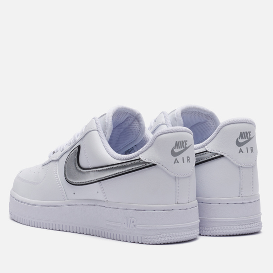 Женские кроссовки Nike Air Force 1 07 Essentials White/Metallic Silver/Black