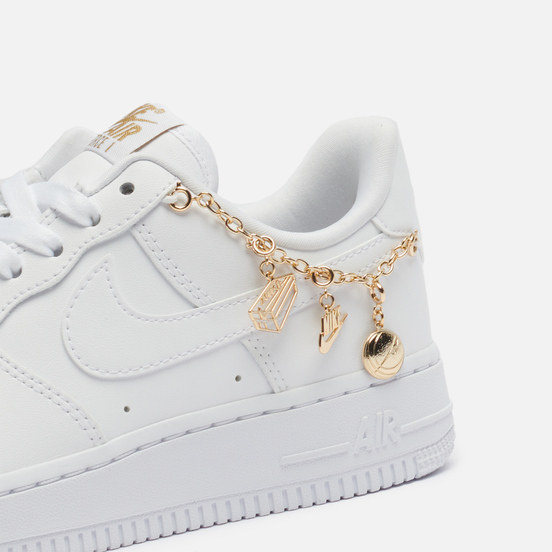 Женские кроссовки Nike Air Force 1 07 LX White/White/Metallic Gold/Flt Gold
